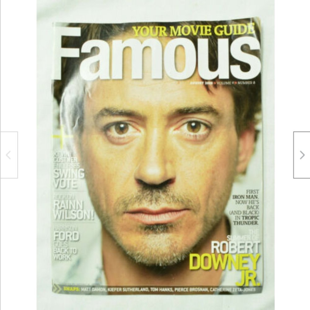 FAMOUS Cineplex Movie Guide Magazine Aug 2008 #8 Robert Downey Jr Costner Ford